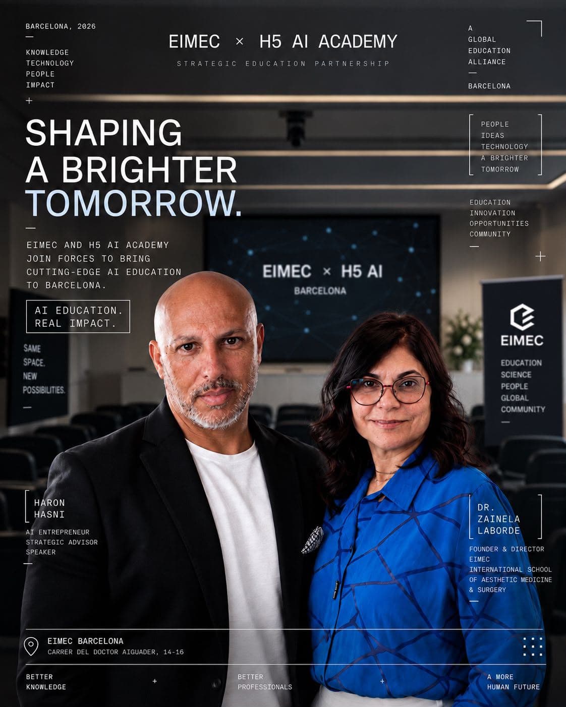 Haron Hasni and Dr. Zainela Laborde — EIMEC × H5 AI Academy partnership